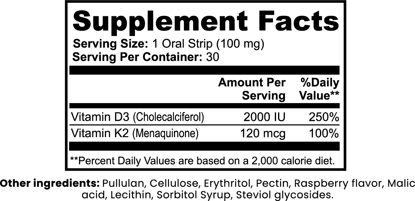 Beautiful Bones: Bone Support Strips (D3 + K2)